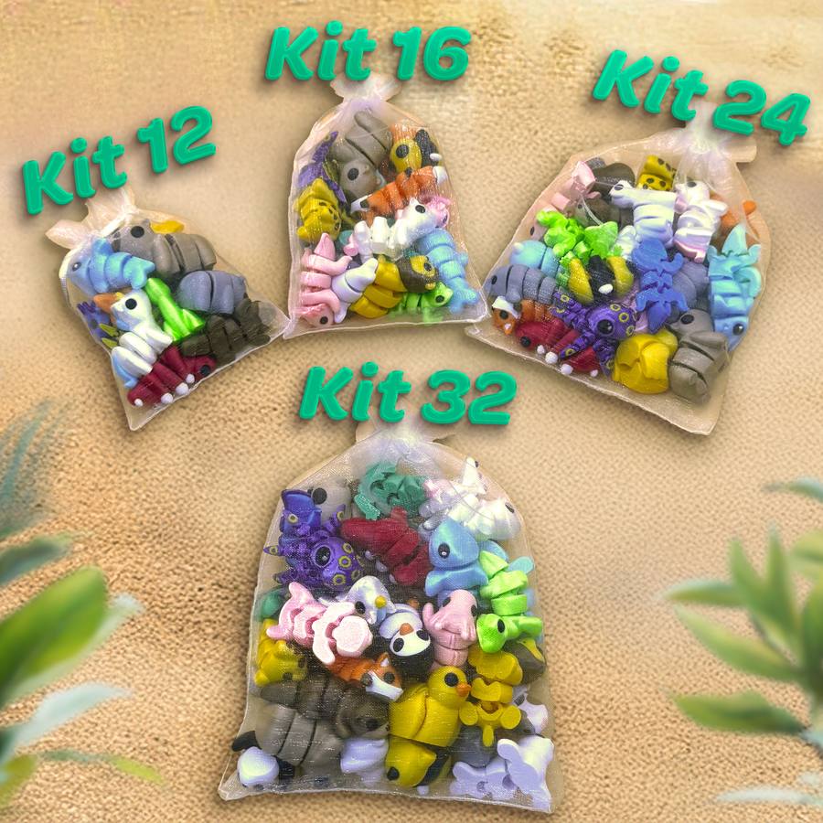 Kits Wiggles de 12, 16, 24 e 32 bichinhos
